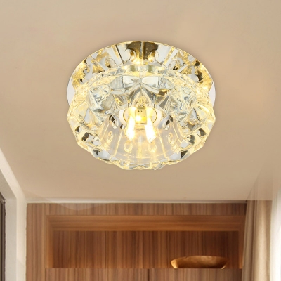 Blossom Clear Crystal Flush Mount Lamp Modernist LED Hallway Flush Ceiling Light Fixture