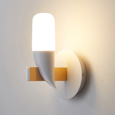 White Bird-Like Sconce Light Fixture Modernism LED Metal Wall Mounted Lamp for Bedside