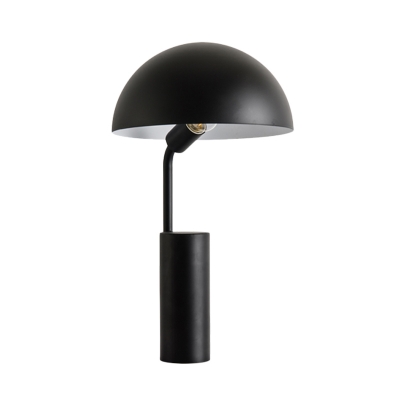 1 Bulb Living Room Table Lighting Macaron Black/Light Green Finish Desk Lamp with Dome Iron Shade