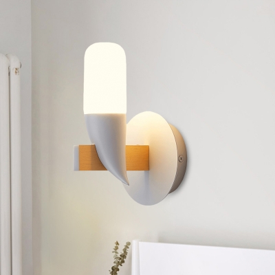 White Bird-Like Sconce Light Fixture Modernism LED Metal Wall Mounted Lamp for Bedside