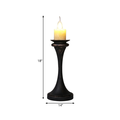 Metal Brass/Bronze Desk Lighting Candelabra 1-Head Factory Table Lamp with Column Base for Bedroom