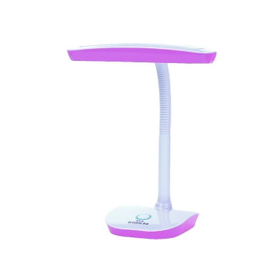 Plastic Rectangular Table Lighting Contemporary LED Reading Book Lamp in Pink/Blue with Plug In Cord