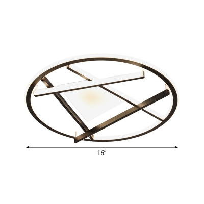 Circular LED Ceiling Mounted Fixture Simplicity Acrylic 16