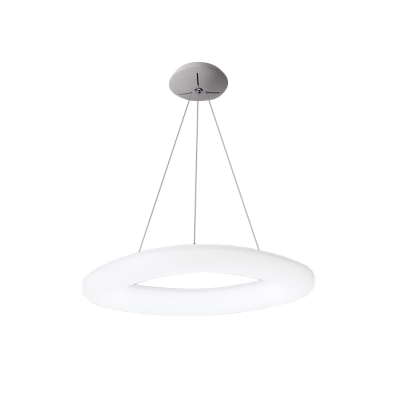 Doughnut Acrylic Suspension Light Simple LED White Hanging Ceiling Lamp for Restaurant