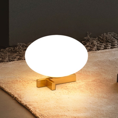Egg Shaped Night Table Lamp Post Modern, Glass Egg Shaped Table Lamp