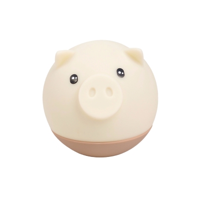 Plastic Cute Pig Shaped Night Lamp Cartoon LED White Nightstand Lamp in Multi Color/Warm Light