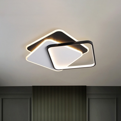 Acrylic 3-Square Flush Lamp Fixture Simple 17