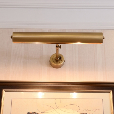 Brass Tube Vanity Sconce Lighting Post Modern 2 Bulbs Metal Wall Mounted Lamp for Bathroom