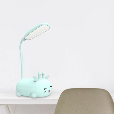 Sika Deer Night Table Lamp Macaroon Plastic White/Pink/Blue LED Reading Book Lighting for Bedroom
