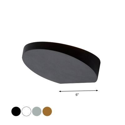 Simple Disc Wall Washer Sconce Aluminum Living Room LED Wall Mounted Light in Black/Gold/White