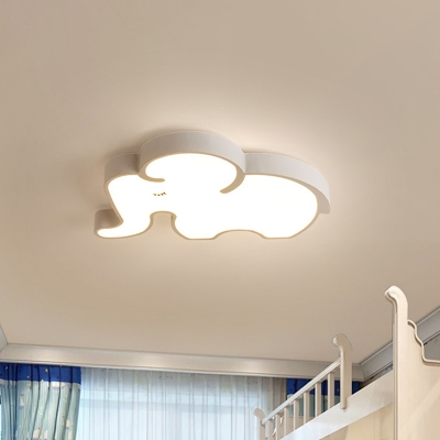 Elephant Baby Room Flush Ceiling Light, Baby Room Light Fixture