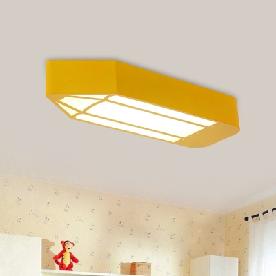 Creative Pencil Acrylic Flushmount LED Ceiling Flush Mount Light in Red/Yellow/Blue for Children Bedroom