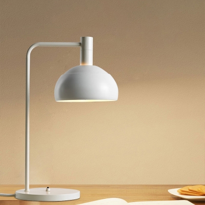Mobile Bowl Shade Table Light Nordic Creative Aluminum 1-Light Bedroom Reading Lamp in Black/White