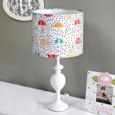 Cartoon Cylinder Shade Table Light, Stand Cylinder Shade Table Lamp