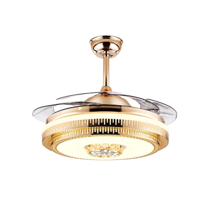 Gold Circular Semi-Flush Ceiling Lamp Modernism 42