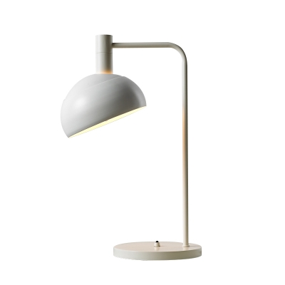 Mobile Bowl Shade Table Light Nordic Creative Aluminum 1-Light Bedroom Reading Lamp in Black/White
