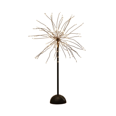 Dandelion Metal Nightstand Lighting Art Deco LED Black Night Table Light for Living Room