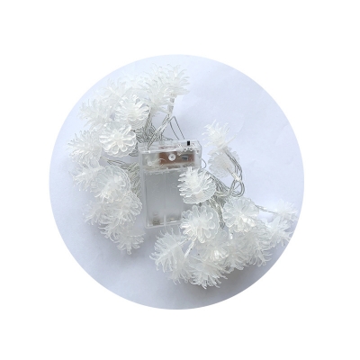 Nordic 40/80 Bulbs String Light Ideas White Pinecone USB LED Fairy Light String with Plastic Shade, 19.6/32.8 Ft