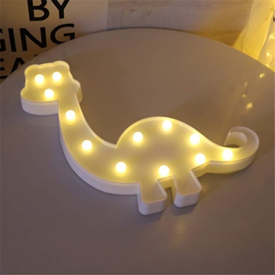 Remote Control Dinosaur Night Light Cartoon Plastic Green/White Decorative LED Wall Lamp