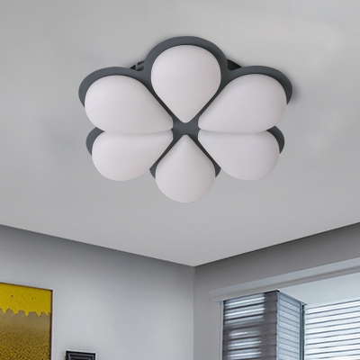 Kids LED Flush Mount Recessed Lighting Grey/White/Coffee Flower Balloon Flush Ceiling Light with Acrylic Shade