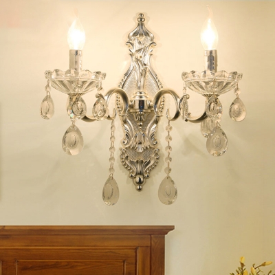 Details about   Vintage Country Candle Metal & Crystal Sconce E14 Light Aged Silver Wall Lamp
