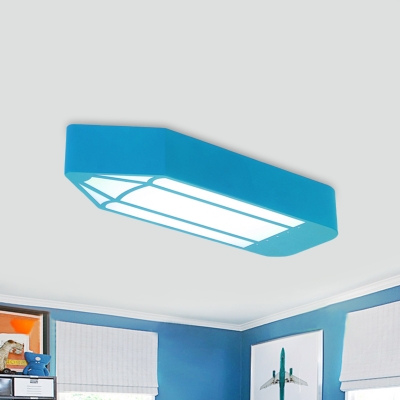 Creative Pencil Acrylic Flushmount LED Ceiling Flush Mount Light in Red/Yellow/Blue for Children Bedroom