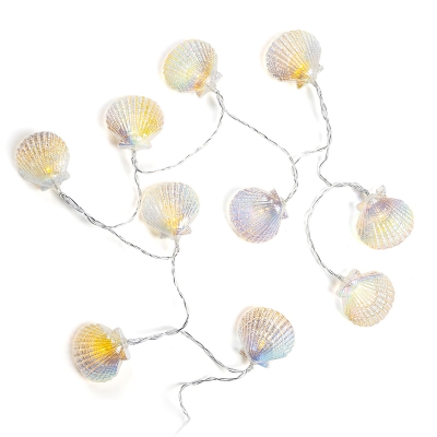 8 Lights Cafe LED Lamp String Modern White Fiesta Light with Colorful Shell Plastic Shade, 1.5M