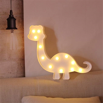 Remote Control Dinosaur Night Light Cartoon Plastic Green/White Decorative LED Wall Lamp