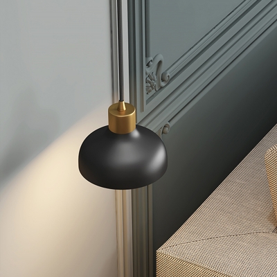 Matte Black Barn Pendulum Light Simple Single Iron Down Lighting Pendant for Bedroom