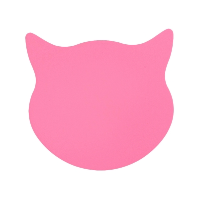 Pink/Yellow/Blue Finish Cat Wall Lighting Minimalist LED Wood Panel Sconce Lamp Fixture for Bedroom