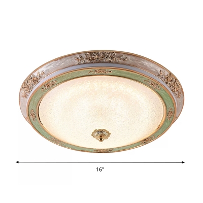 Domed Seeded Glass Ceiling Mounted Lamp Countryside 14
