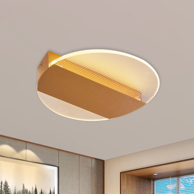 Panel Acrylic Flush Mount Lighting Modernism Black/White/Gold Finish LED Flush Lamp in White/Warm Light