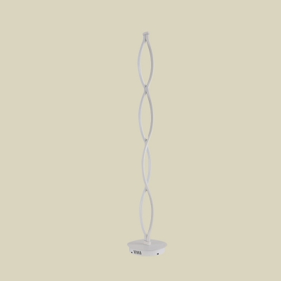 Spiral Linear Acrylic Floor Standing Lamp Modernism LED White Floor Lighting, White/Warm/Natural Light