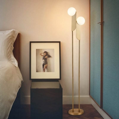 2 Bulb Bedside Led Floor Standing Light, Bedside Floor Lamp