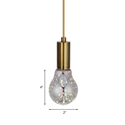 3D Firework Multi-Colored Light Bulb 1 Pack Plastic 4 W 12 Beads E27 Lamp Bulb in White-Grey