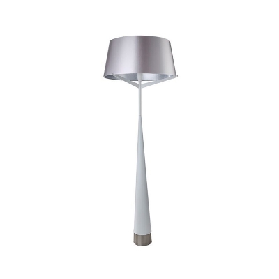White/Black Barrel Shade Floor Lighting Simple Style 1 Head Fabric Standing Floor Lamp