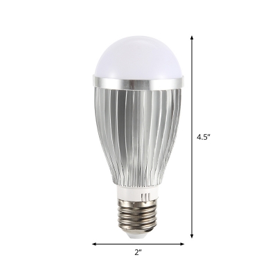 1pc 7 W E26/E27 Smart Light Bulb Intelligent Voice Control 12 LED Beads Plastic Bulb in Silver