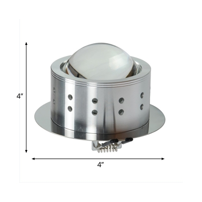 Crystal Ball Flush Mount Recessed Lighting Simplicity Chrome LED Wall Sconce Light in 7 Color Light