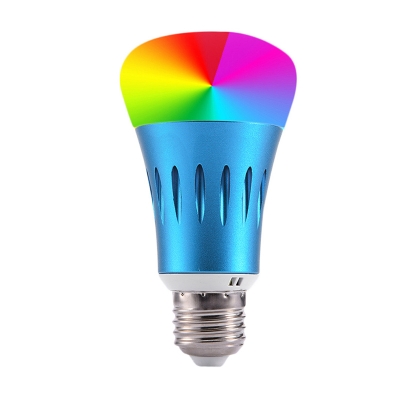 1-Pack 7 Watts E27 Bulb Blue/Purple Plastic Smart Control 12-Bead LED Light Bulb Replacement