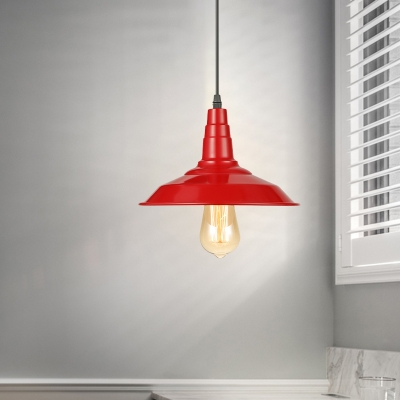 Unique Red 1 Light Pendant Indoor Barn Lighting