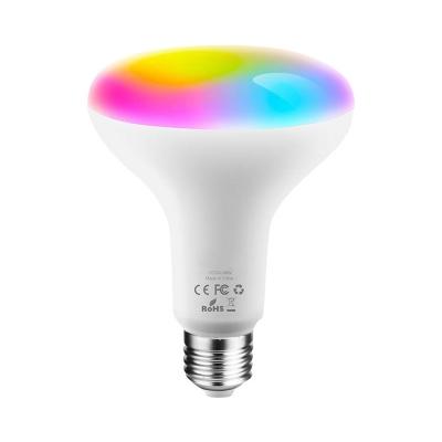 1pc 28 LED Beads Reflector 10 W E26/E27 Smart Multi Colored Light Bulb with White Plastic Shade