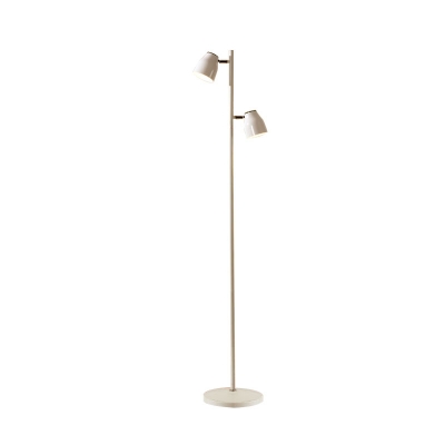 Metallic Bell Standing Floor Light Modernist 2/3 Lights White Finish Tree Floor Lamp