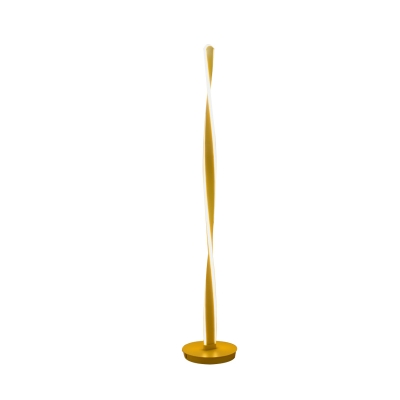 Spiral Bar Living Room Floor Lamp Acrylic LED Modernist Stand Up Light in Yellow