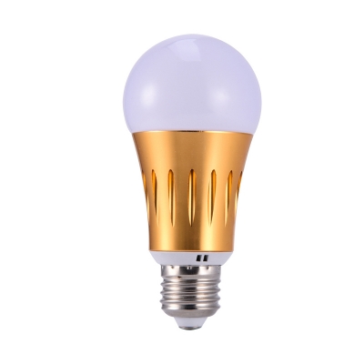 1pc Gold 10 W E26/E27 Lamp Bulb Wireless Plastic 12 LED Beads RGB Color Changing Light