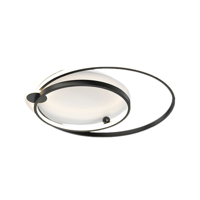 Minimalist Dual Hoop Flushmount Metallic 18