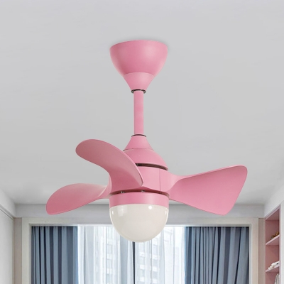 Pink/Blue Dome Hanging Fan Light Macaron Metal 23.5