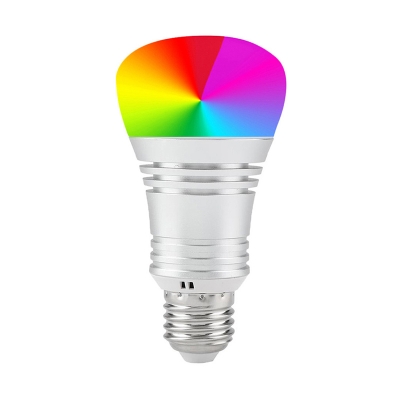 White 7 W E26/E27 Smart Bulb Plastic 12 LED Beads Voice Control RGBW Light Bulb Replacement