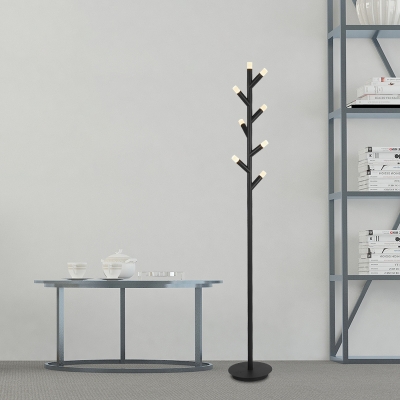 Branch Bedside Standing Floor Light Metallic LED Contemporary Floor Lamp in Black/Coffee