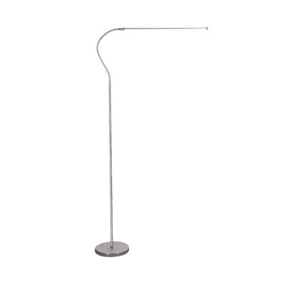 Simplicity Curved Line Stand Up Lamp Metal Living Room LED Standing Floor Lamp in Silver