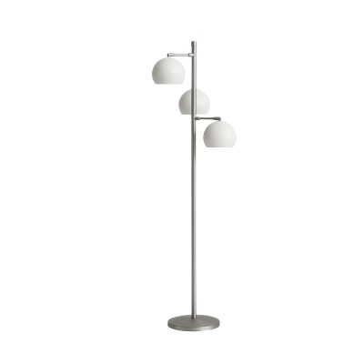 3 Heads Living Room Standing Lamp Modernism White/Black/Blue Finish Floor Light with Dome Metal Shade